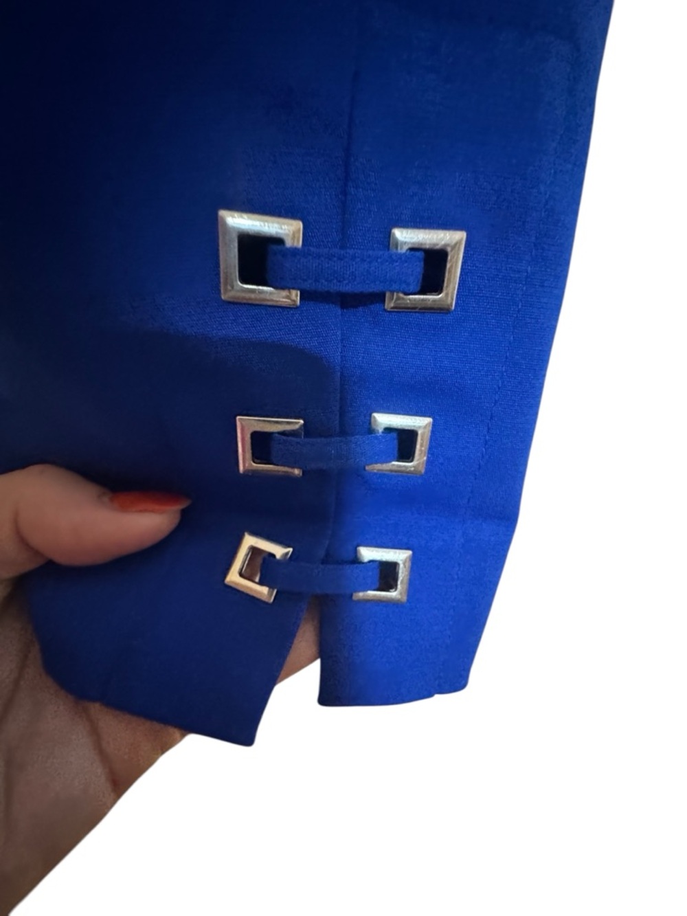Rafaella Cobalt Blue Capri Pants w/Leg Detail   SIZE: 10   #O - Picture 4 of 7